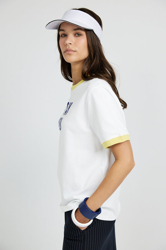 Premium Graphic T-Shirt - White|yellow