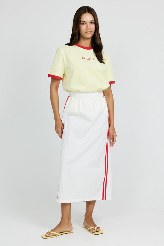 Essential Ringer 19 ICON T Shirt-yellow