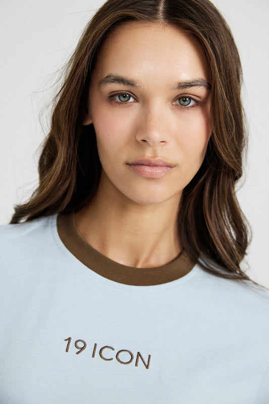 Essential Ringer 19 ICON T Shirt-l.blue