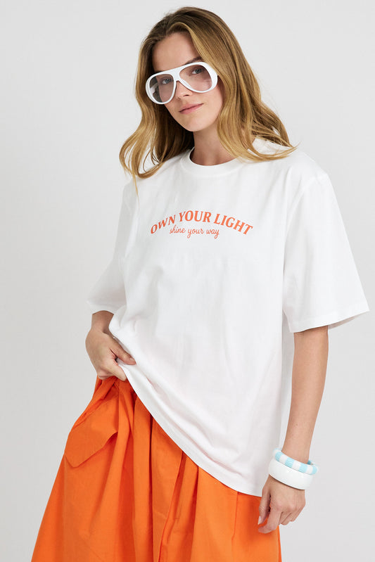 Own Your Light Oversized T-Shirt – White