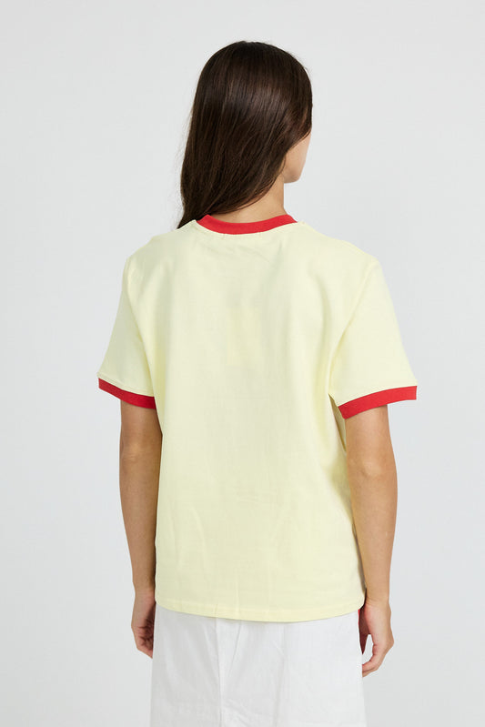 Essential Ringer 19 ICON T Shirt-yellow