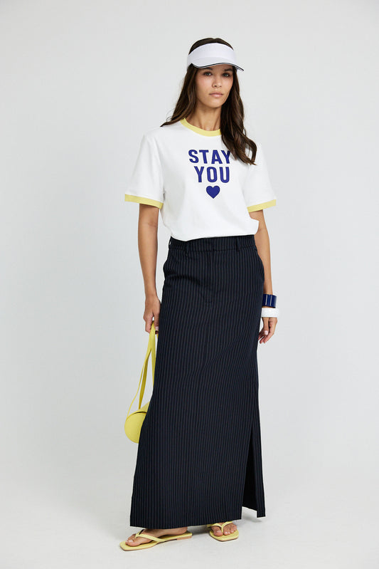 Urban Cargo Maxi  Skirt | black stripes
