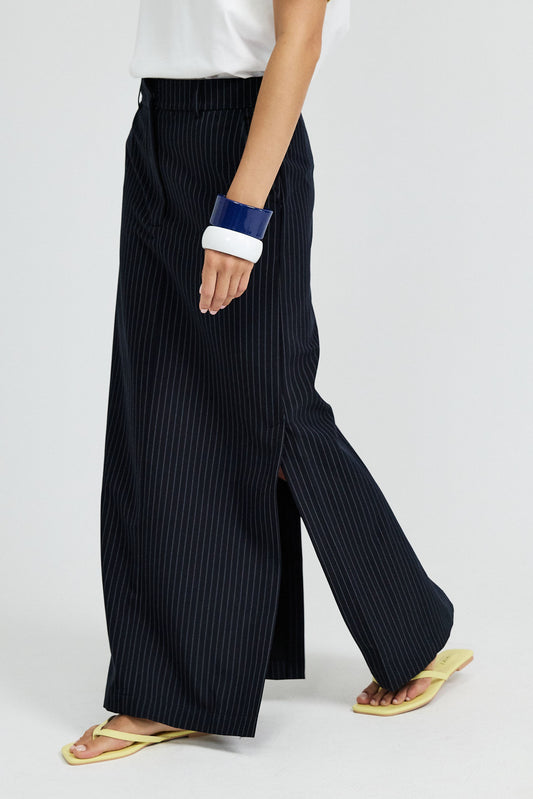 Urban Cargo Maxi  Skirt | black stripes