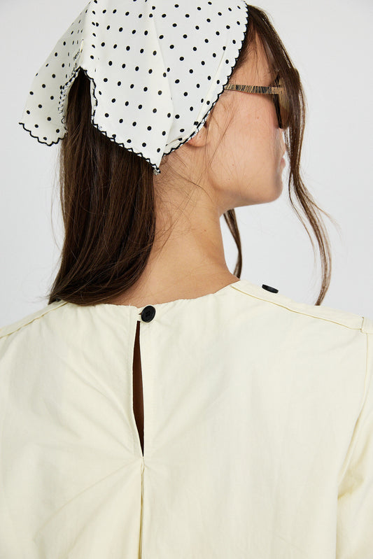 Victoria Cotton Dress – Butter Yellow