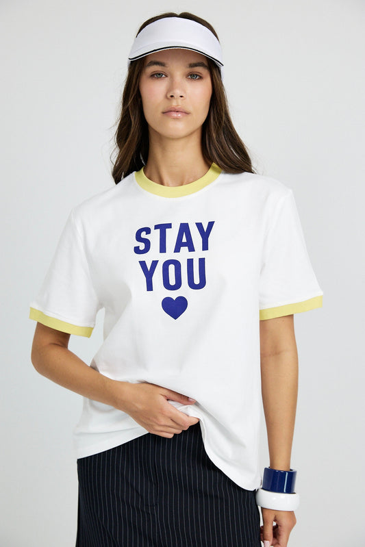 Premium Graphic T-Shirt - White|yellow