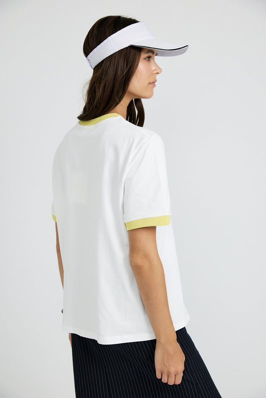 Premium Graphic T-Shirt - White|yellow