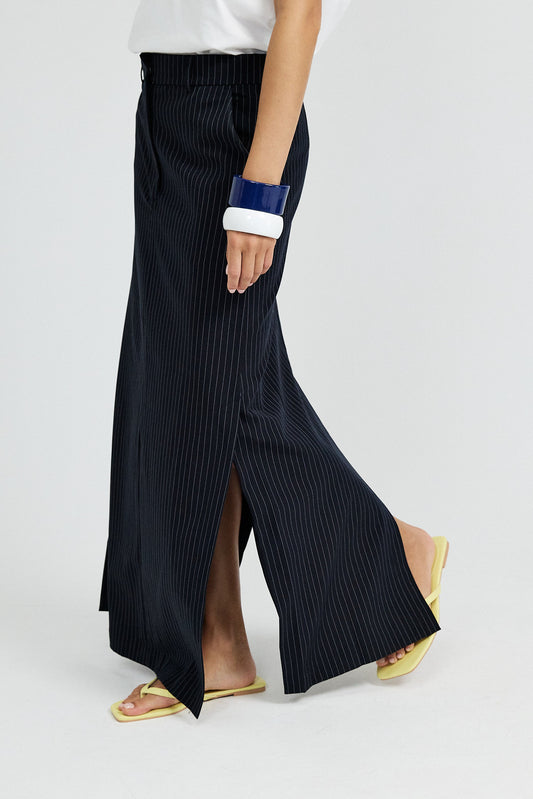 Urban Cargo Maxi  Skirt | black stripes