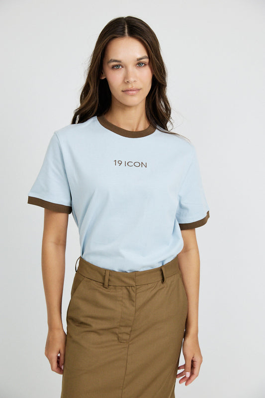 Essential Ringer 19 ICON T Shirt-l.blue