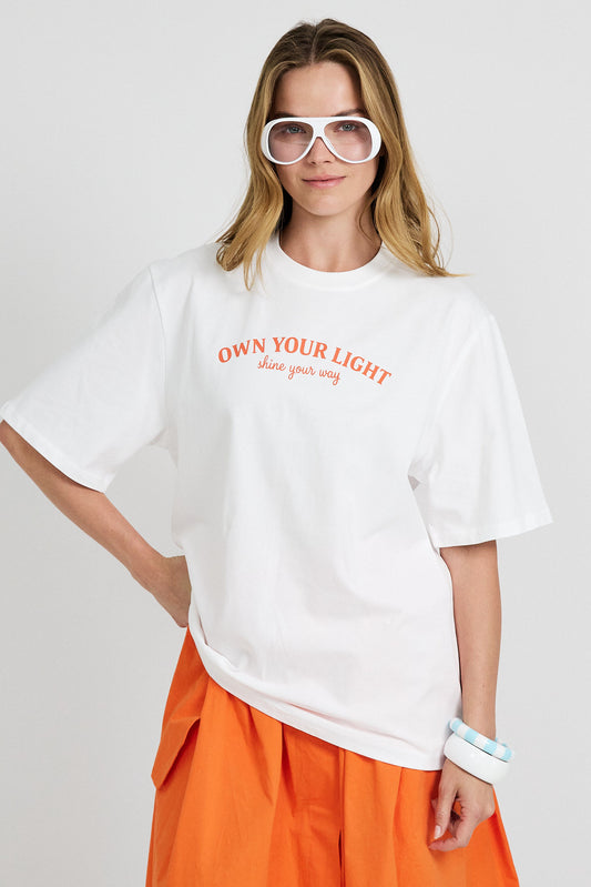Own Your Light Oversized T-Shirt – White