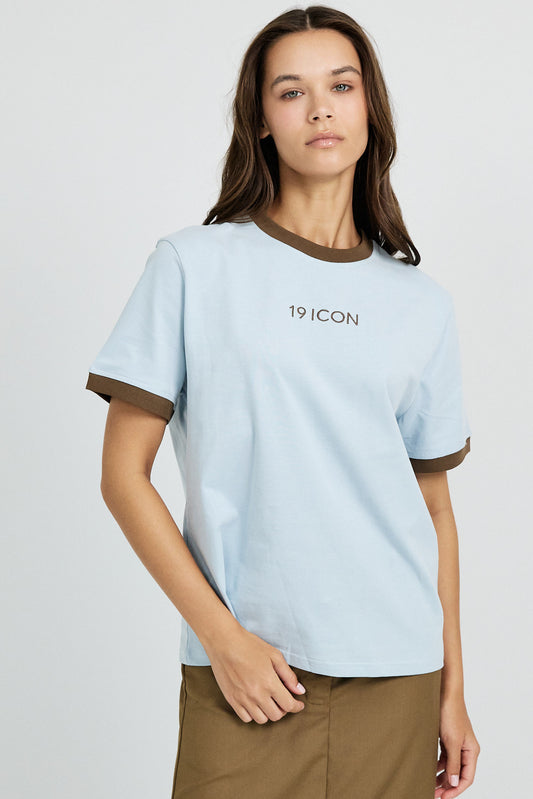 Essential Ringer 19 ICON T Shirt-l.blue