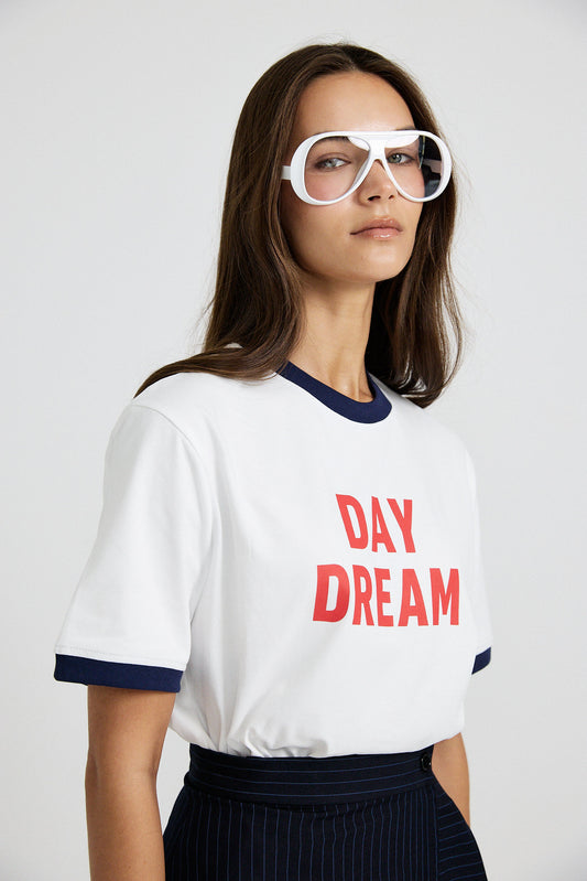 Premium Graphic T-Shirt - White|navy