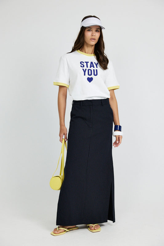 Urban Cargo Maxi  Skirt | black stripes