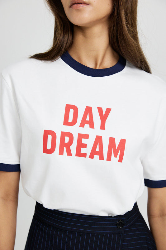 Premium Graphic T-Shirt - White|navy