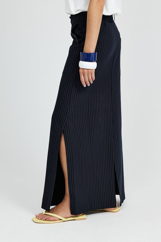 Urban Cargo Maxi  Skirt | black stripes