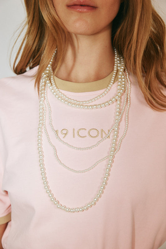 Essential Ringer 19 ICON T Shirt-pink