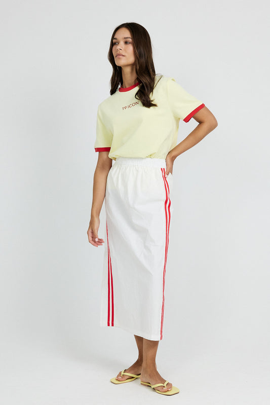 Essential Ringer 19 ICON T Shirt-yellow