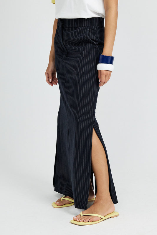 Urban Cargo Maxi  Skirt | black stripes