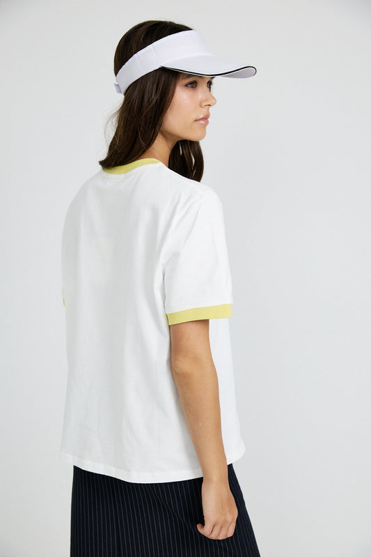Premium Graphic T-Shirt - White|yellow