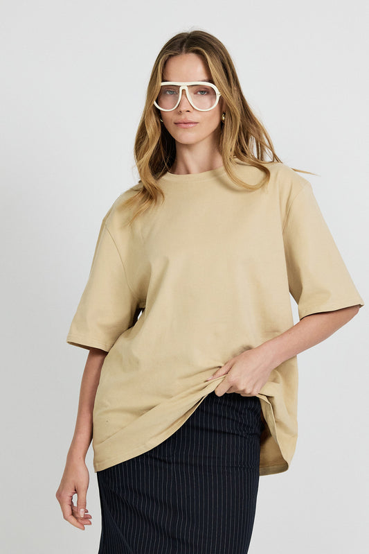 Oversized Essential T-Shirt - Beige