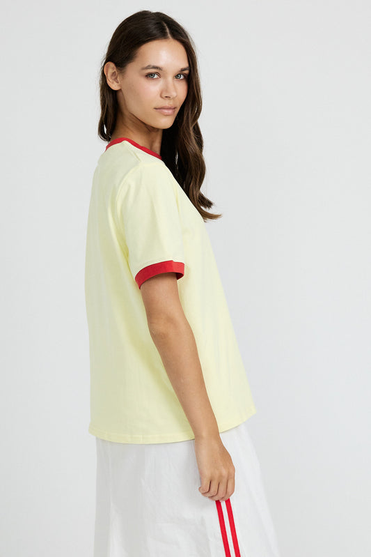 Essential Ringer 19 ICON T Shirt-yellow