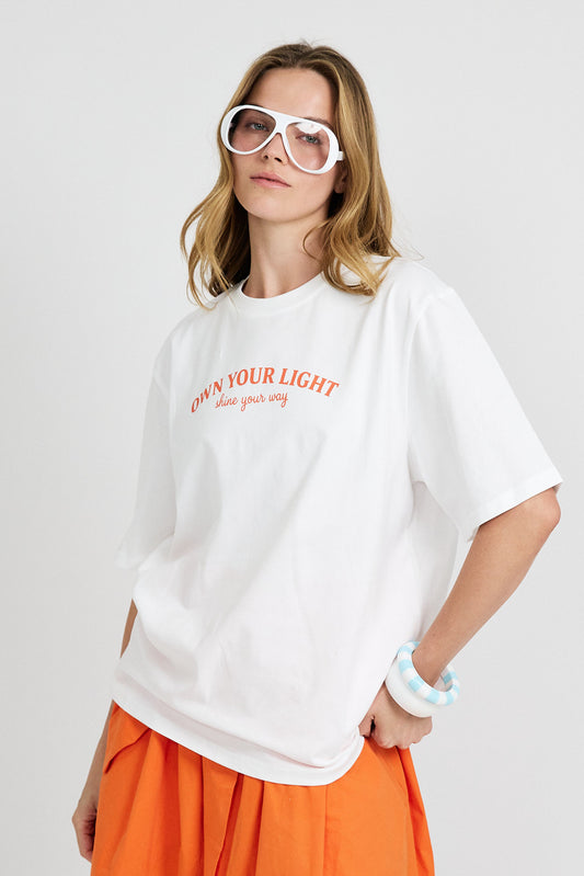 Own Your Light Oversized T-Shirt – White