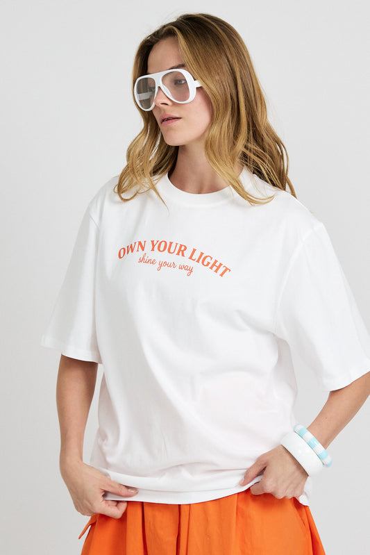 Own Your Light Oversized T-Shirt – White