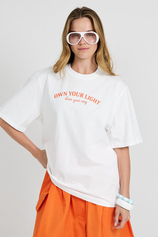 Own Your Light Oversized T-Shirt – White