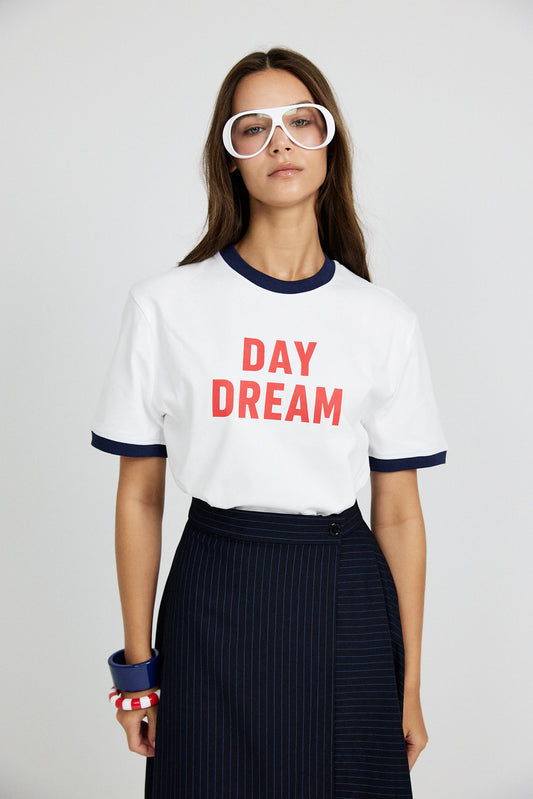 Premium Graphic T-Shirt - White|navy