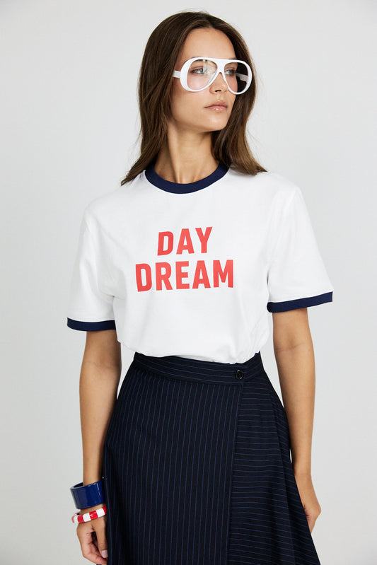 Premium Graphic T-Shirt - White|navy