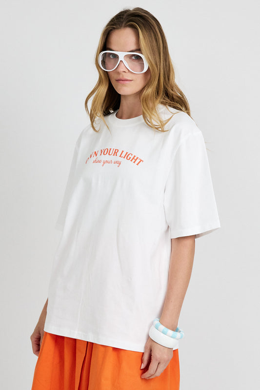 Own Your Light Oversized T-Shirt – White