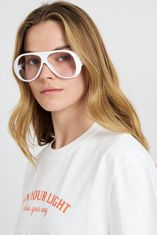Own Your Light Oversized T-Shirt – White