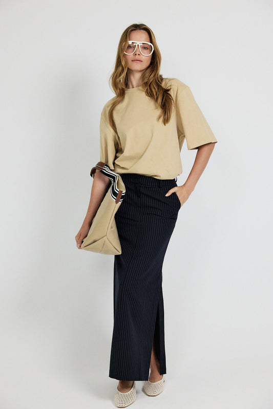Urban Cargo Maxi  Skirt | black stripes