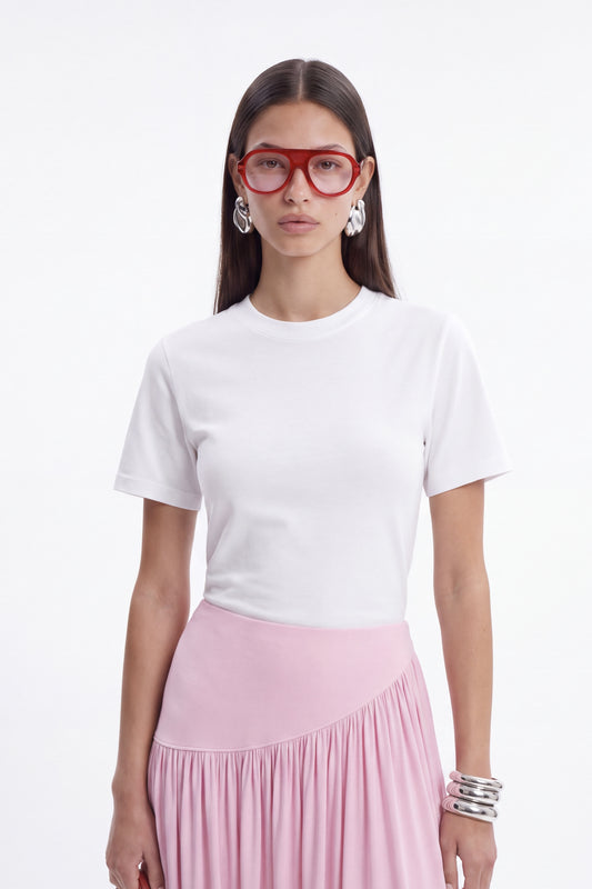 ÉLARA GATHERED MAXI SKIRT- ורוד