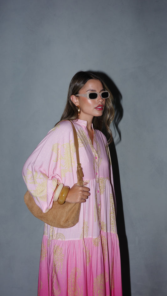 גלביה קומות כפתורים לורקס אמנדה | ורוד