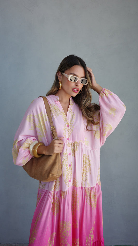 גלביה קומות כפתורים לורקס אמנדה | ורוד