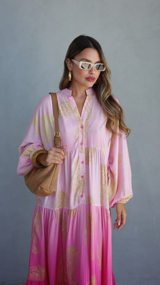 גלביה קומות כפתורים לורקס אמנדה | ורוד