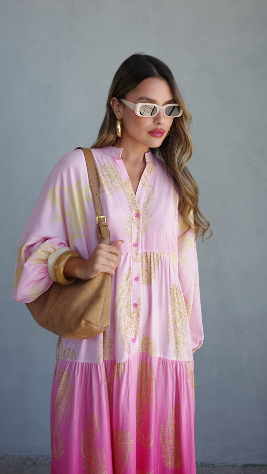 גלביה קומות כפתורים לורקס אמנדה | ורוד