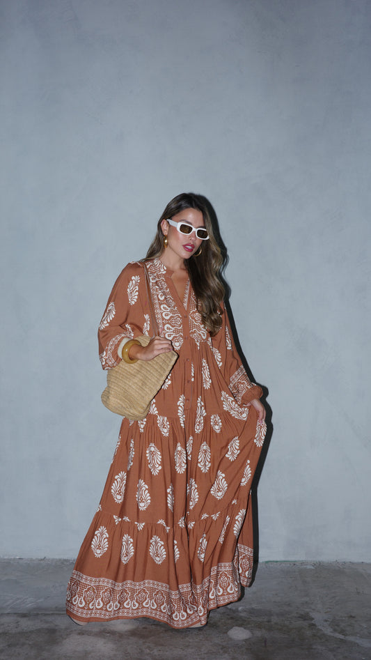 גלביה קומות כפתורים אריקה | חום