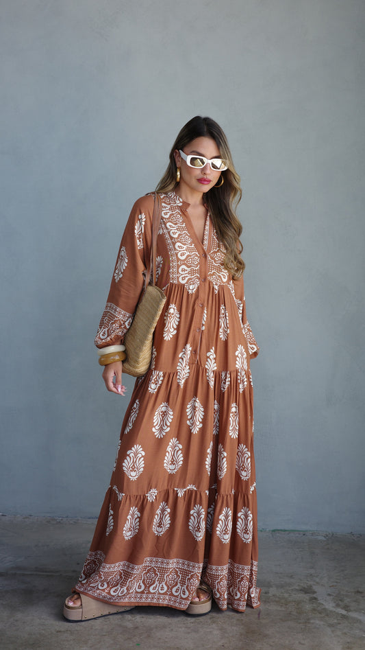 גלביה קומות כפתורים אריקה | חום