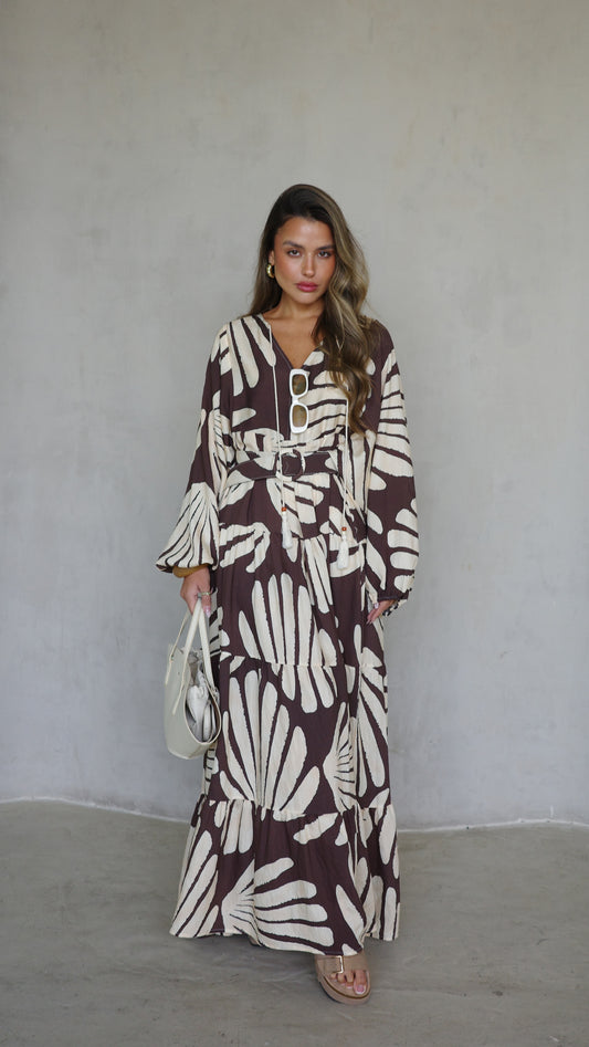 גלביה קומות פונפונים קלאודיה | חום/בז