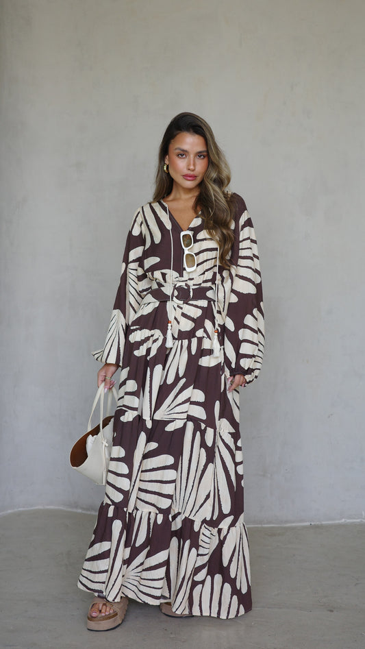 גלביה קומות פונפונים קלאודיה | חום/בז