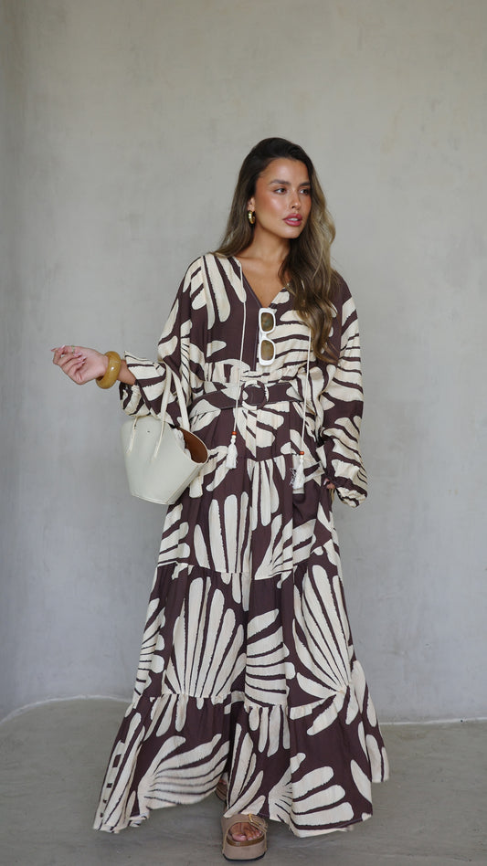 גלביה קומות פונפונים קלאודיה | חום/בז