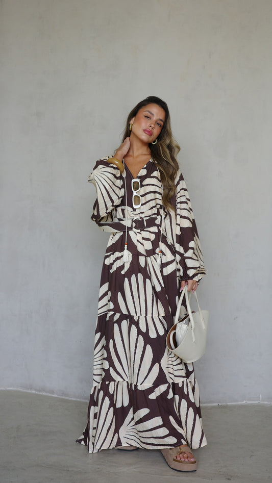 גלביה קומות פונפונים קלאודיה | חום/בז