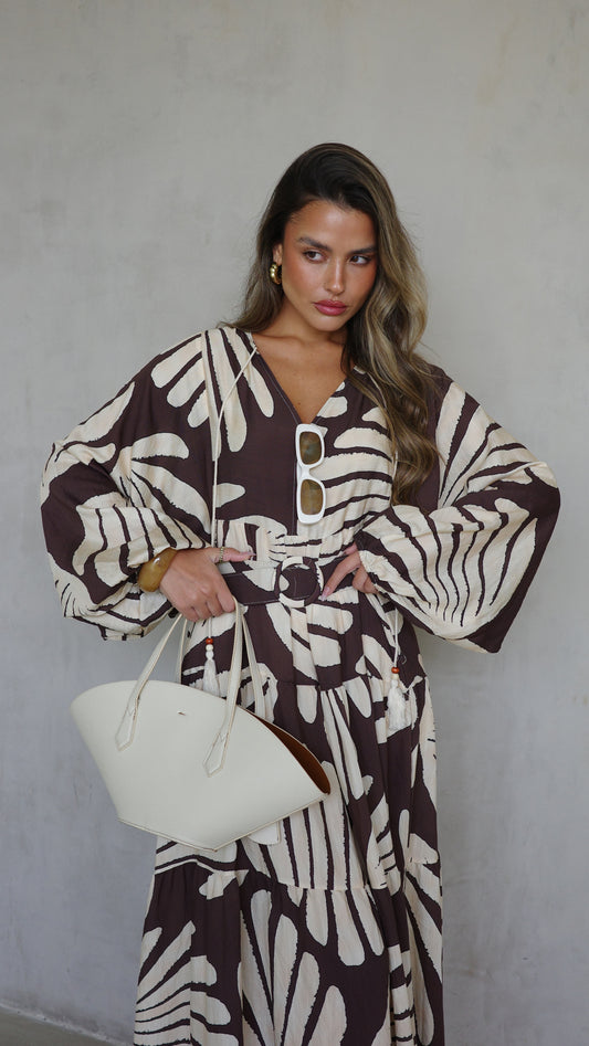 גלביה קומות פונפונים קלאודיה | חום/בז