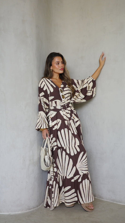 גלביה קומות פונפונים קלאודיה | חום/בז