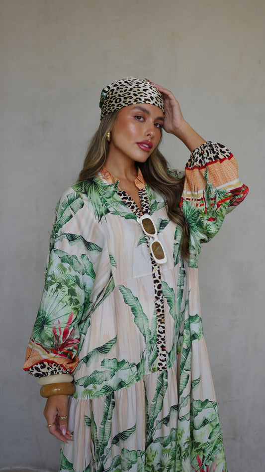 גלביה קומות כפתורים חגורה לינדזי | ירוק