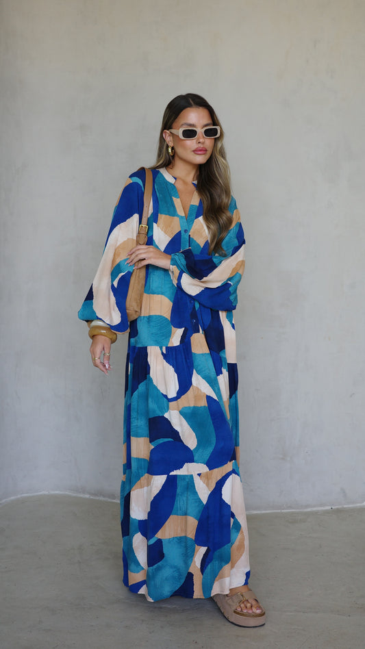 גלביה קומות כפתורים אמיליה | טורקיז/בז