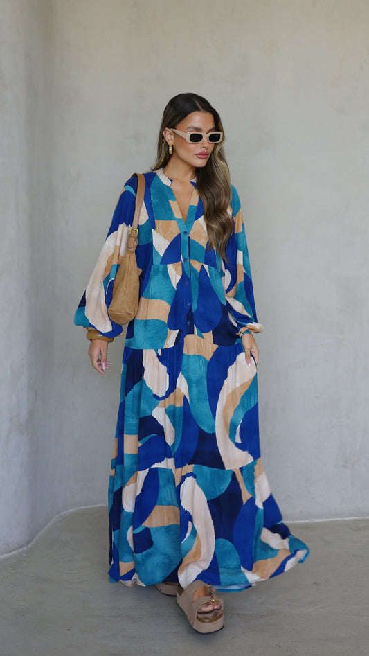 גלביה קומות כפתורים אמיליה | טורקיז/בז