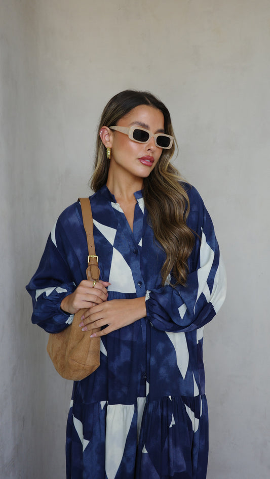 גלביה קומות כפתורים אמיליה | כחול