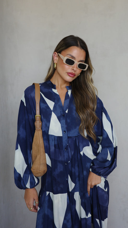 גלביה קומות כפתורים אמיליה | כחול